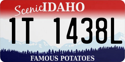 ID license plate 1T1438L