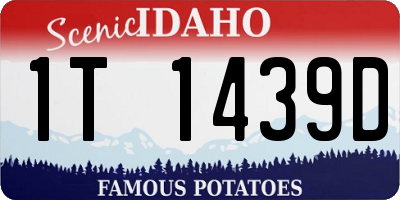 ID license plate 1T1439D