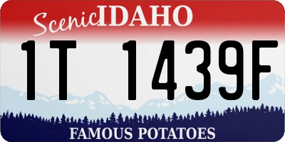 ID license plate 1T1439F