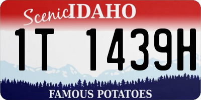 ID license plate 1T1439H