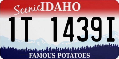 ID license plate 1T1439I