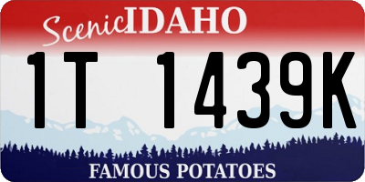 ID license plate 1T1439K