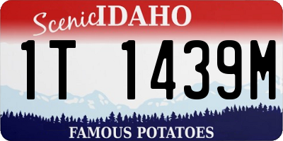 ID license plate 1T1439M