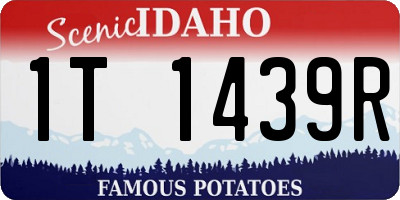 ID license plate 1T1439R
