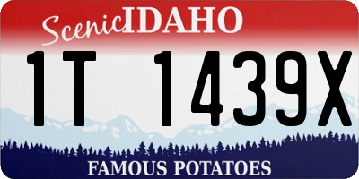 ID license plate 1T1439X