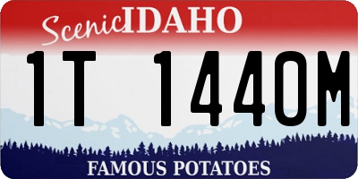 ID license plate 1T1440M