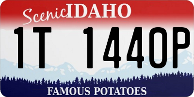 ID license plate 1T1440P