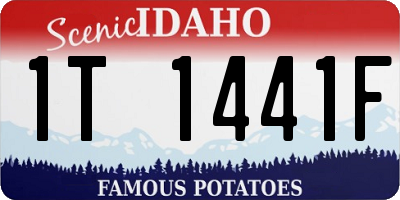 ID license plate 1T1441F