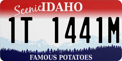 ID license plate 1T1441M