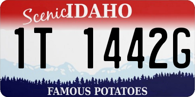 ID license plate 1T1442G