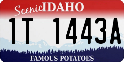 ID license plate 1T1443A