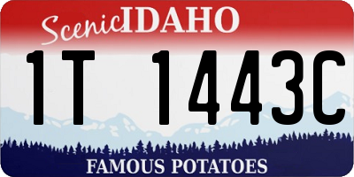 ID license plate 1T1443C