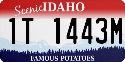 ID license plate 1T1443M