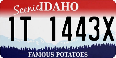 ID license plate 1T1443X