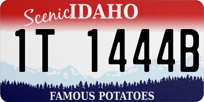 ID license plate 1T1444B