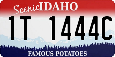 ID license plate 1T1444C