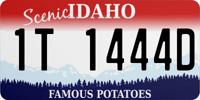 ID license plate 1T1444D