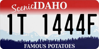 ID license plate 1T1444F