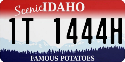 ID license plate 1T1444H