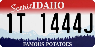 ID license plate 1T1444J