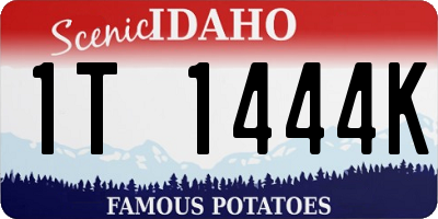 ID license plate 1T1444K
