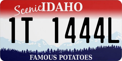 ID license plate 1T1444L