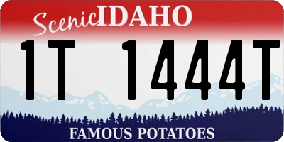 ID license plate 1T1444T