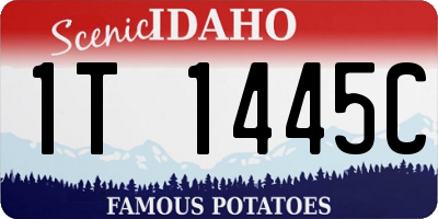 ID license plate 1T1445C