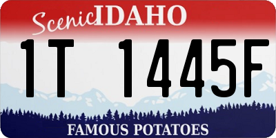ID license plate 1T1445F