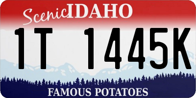 ID license plate 1T1445K