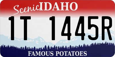 ID license plate 1T1445R