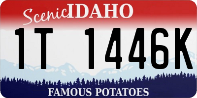 ID license plate 1T1446K