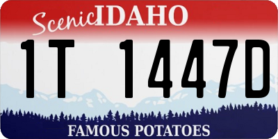 ID license plate 1T1447D