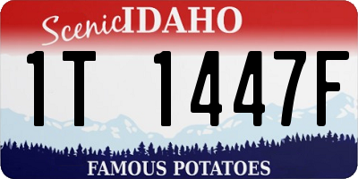 ID license plate 1T1447F