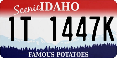 ID license plate 1T1447K