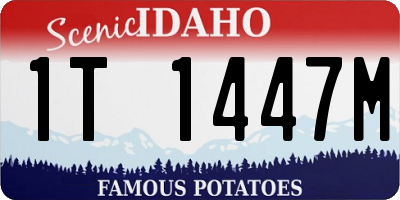 ID license plate 1T1447M