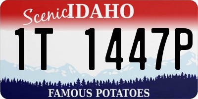 ID license plate 1T1447P
