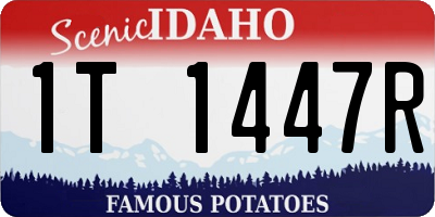 ID license plate 1T1447R
