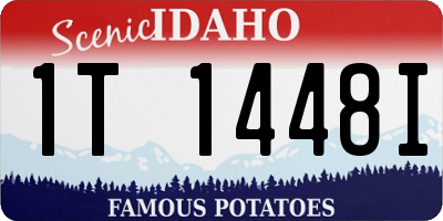ID license plate 1T1448I