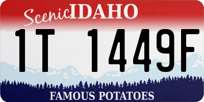 ID license plate 1T1449F