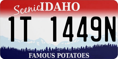ID license plate 1T1449N