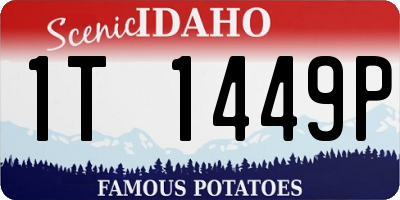 ID license plate 1T1449P