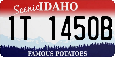 ID license plate 1T1450B