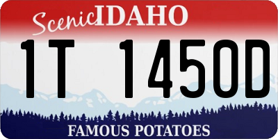 ID license plate 1T1450D
