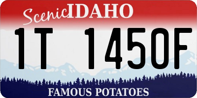 ID license plate 1T1450F