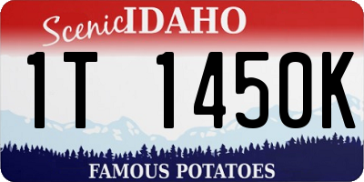 ID license plate 1T1450K
