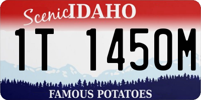 ID license plate 1T1450M