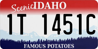 ID license plate 1T1451C