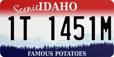 ID license plate 1T1451M
