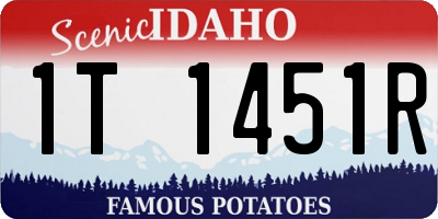 ID license plate 1T1451R